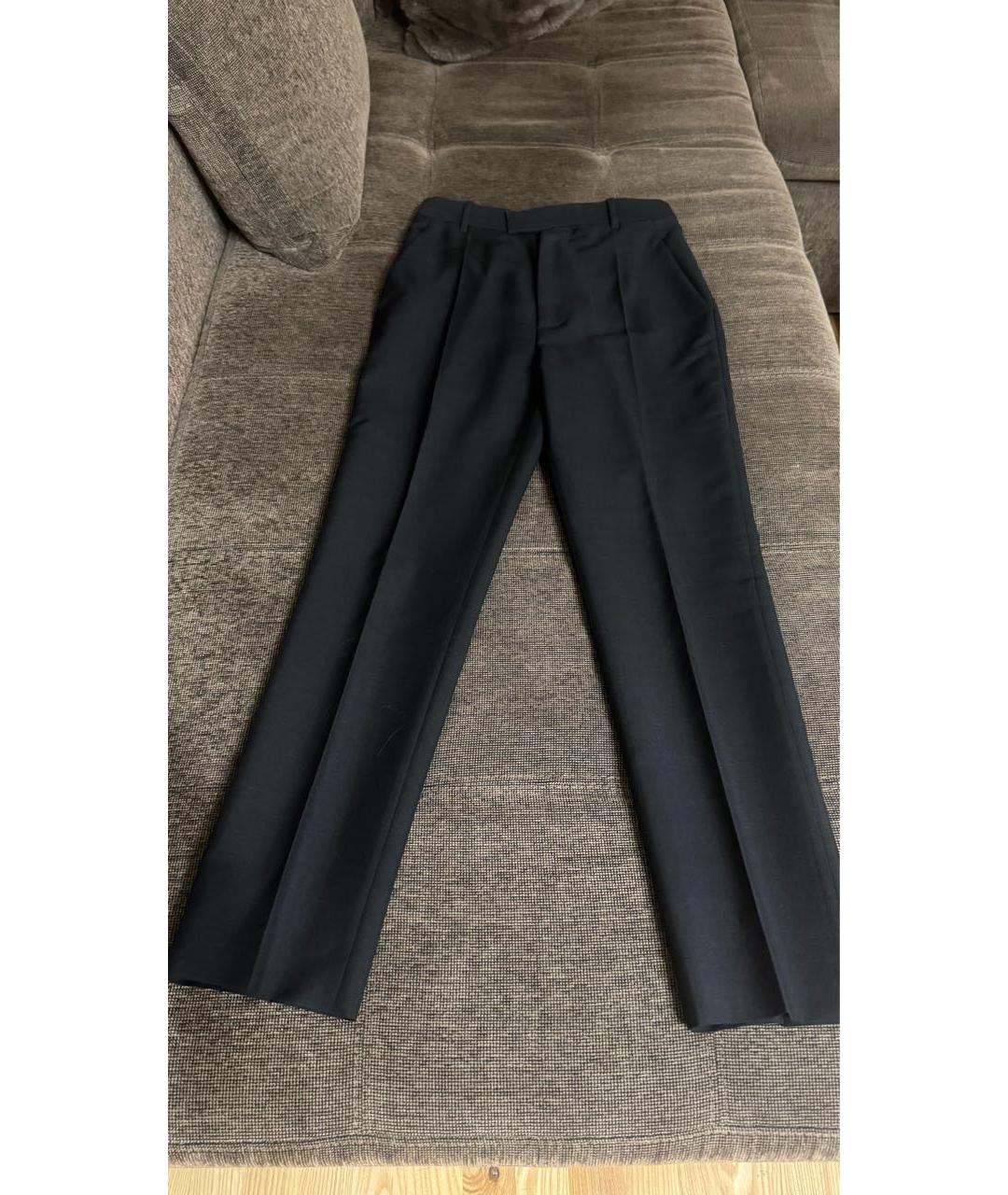 BOTTEGA VENETA Черные шерстяные брюки узкие, фото 6