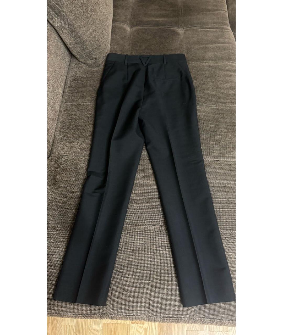 BOTTEGA VENETA Черные шерстяные брюки узкие, фото 4