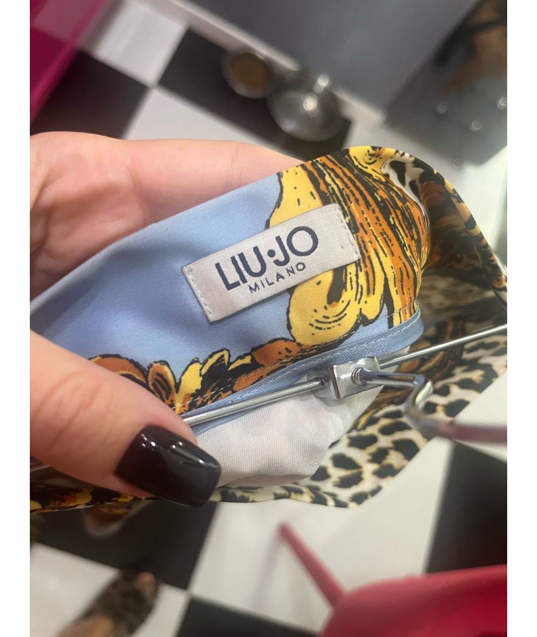 LIU JO Мульти полиэстеровая юбка мини, фото 3