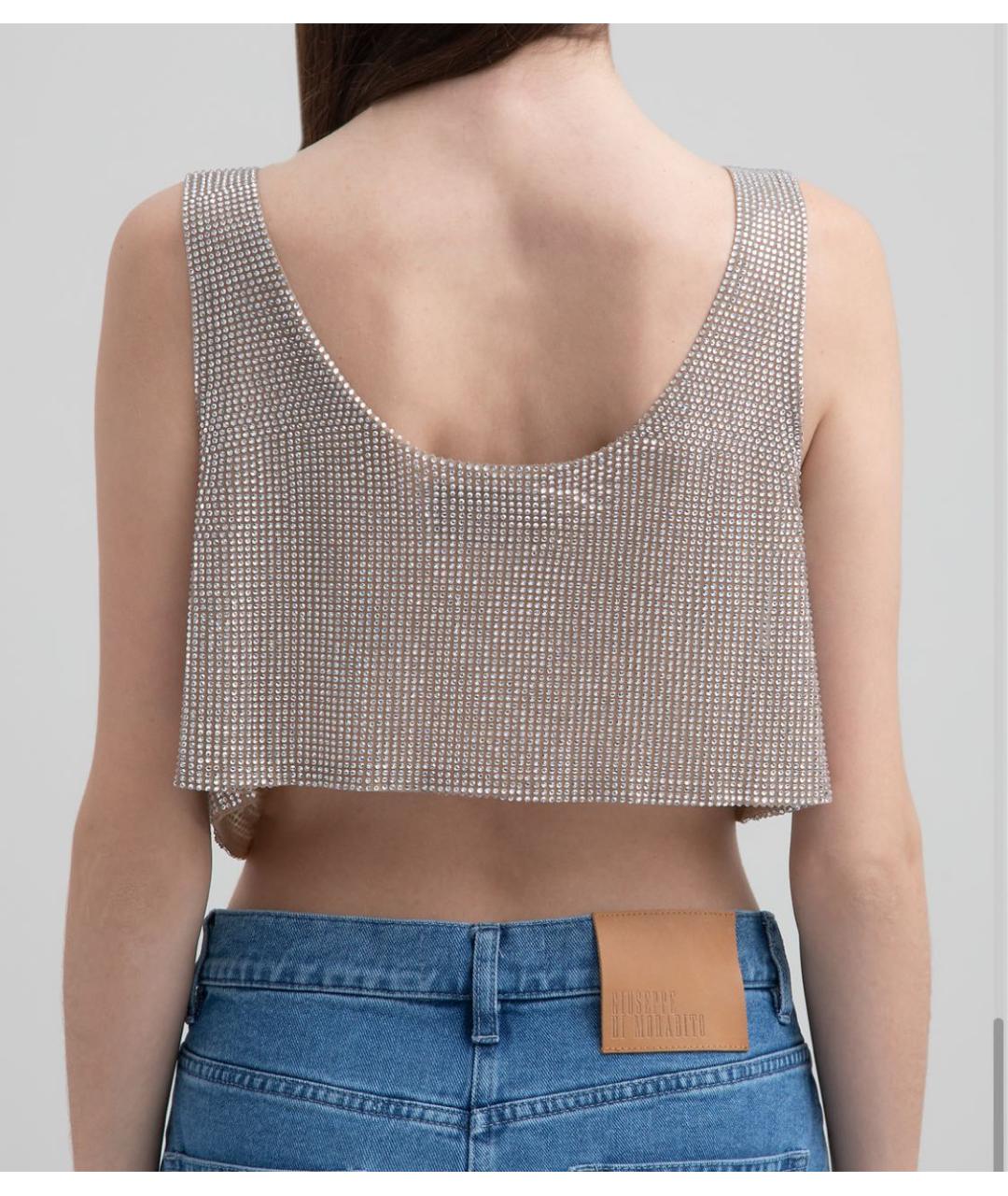 GIUSEPPE DI MORABITO Бежевая полиамидовая блузы, фото 5