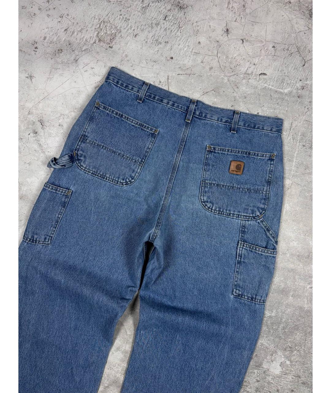 CARHARTT Синие хлопковые прямые джинсы, фото 3