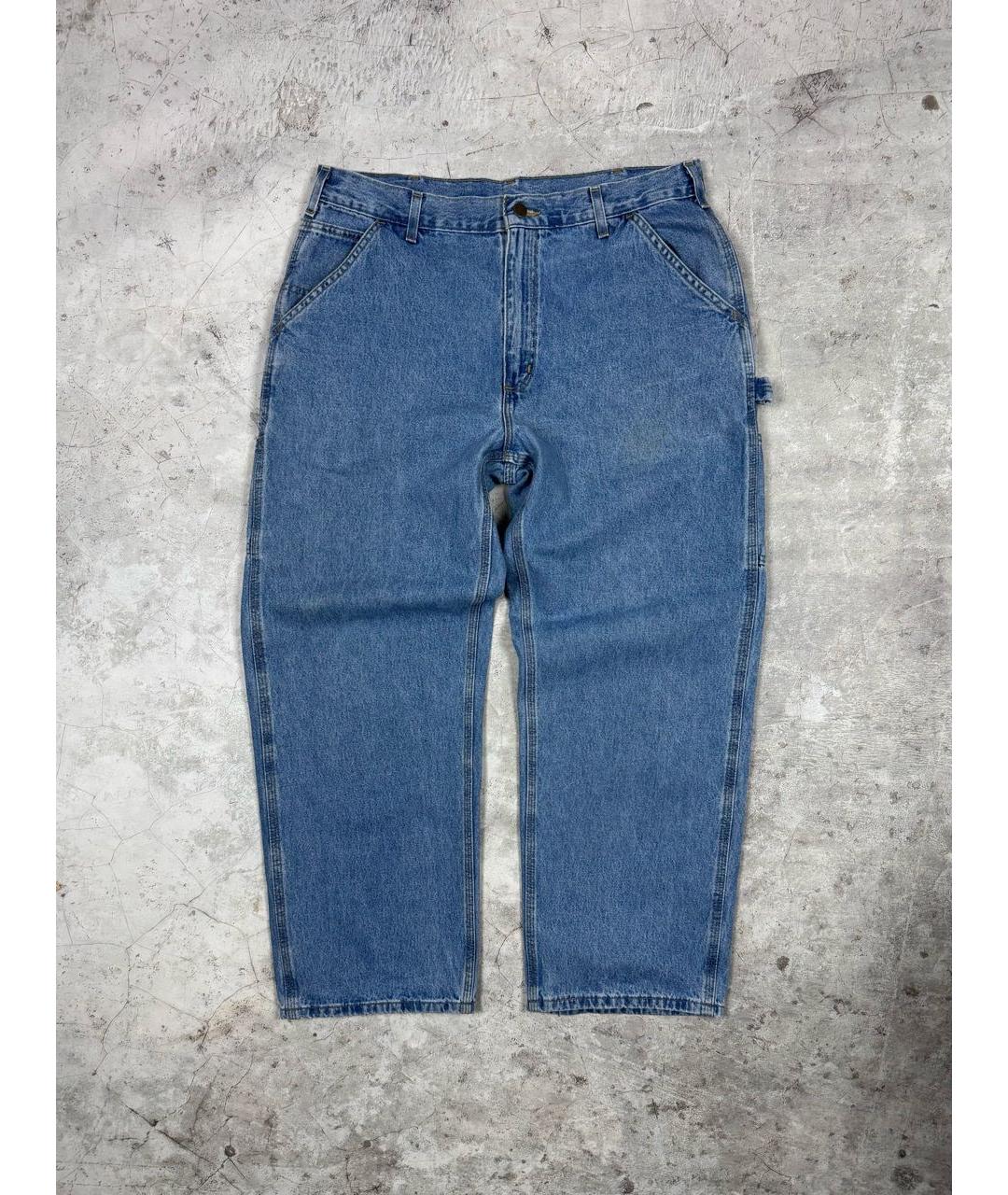 CARHARTT Синие хлопковые прямые джинсы, фото 8