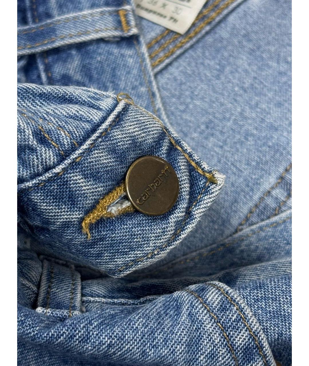 CARHARTT Синие хлопковые прямые джинсы, фото 5