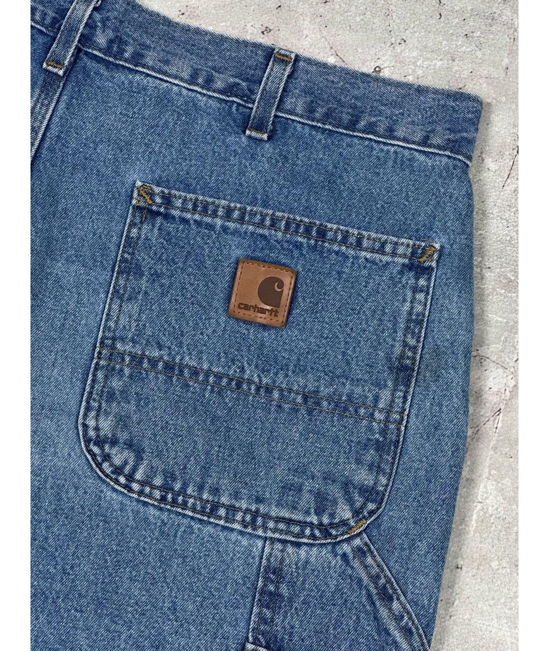 CARHARTT Синие хлопковые прямые джинсы, фото 4
