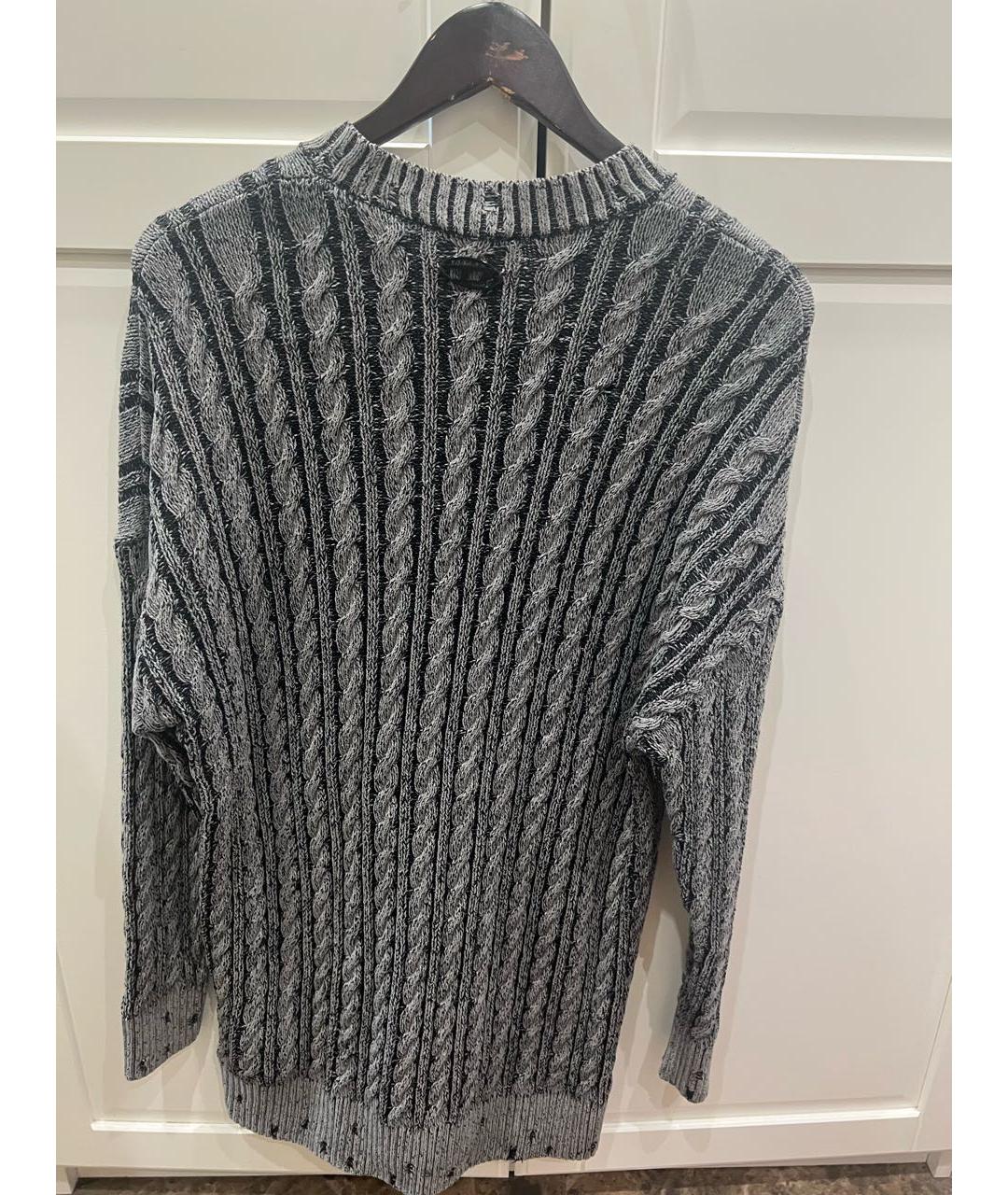 DIESEL Антрацитовый хлопковый джемпер / свитер, фото 2