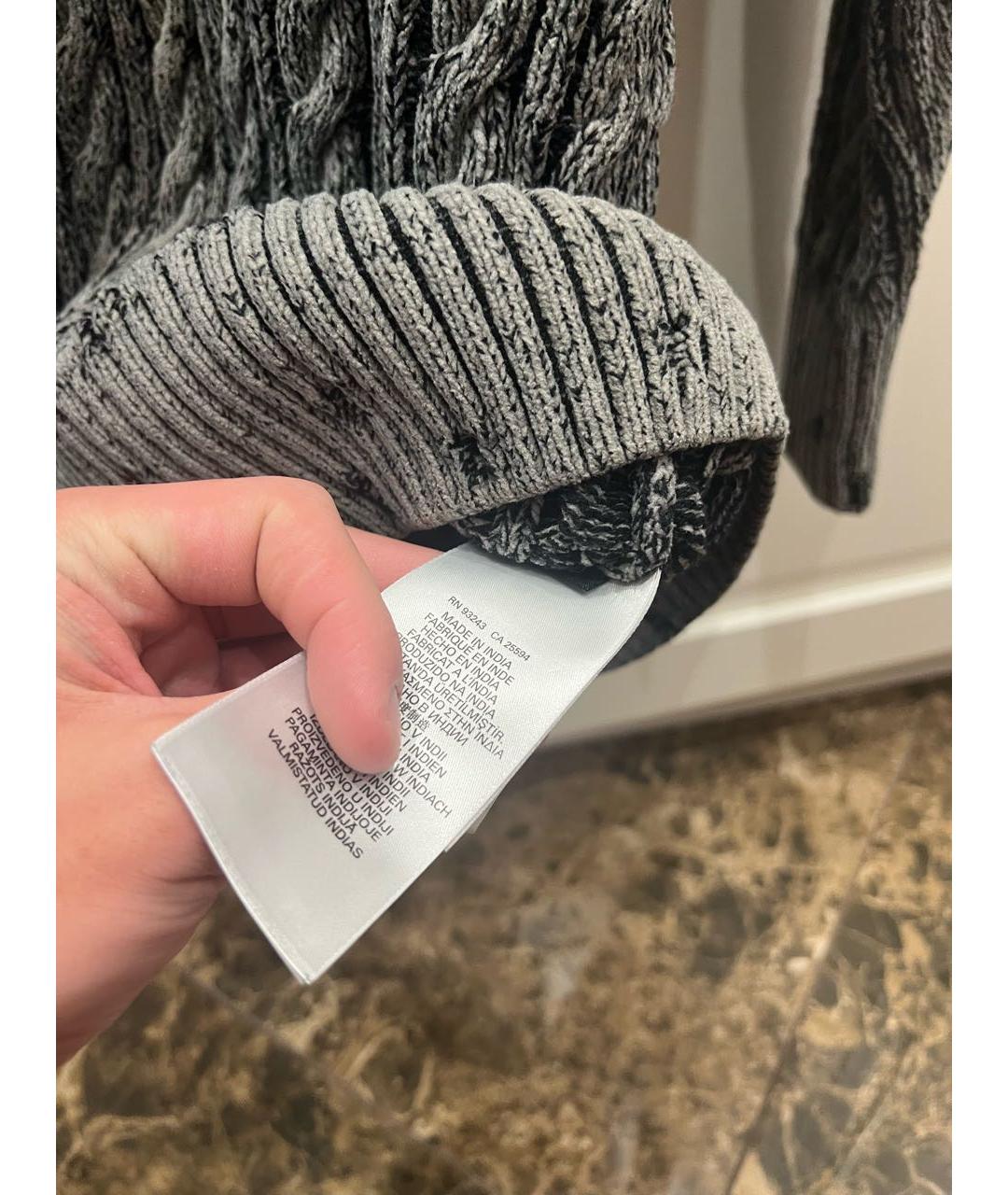 DIESEL Антрацитовый хлопковый джемпер / свитер, фото 6