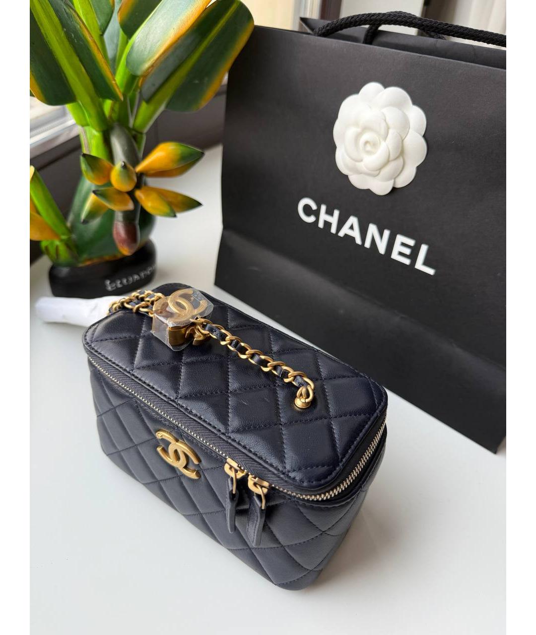 CHANEL Черная кожаная сумка через плечо, фото 2