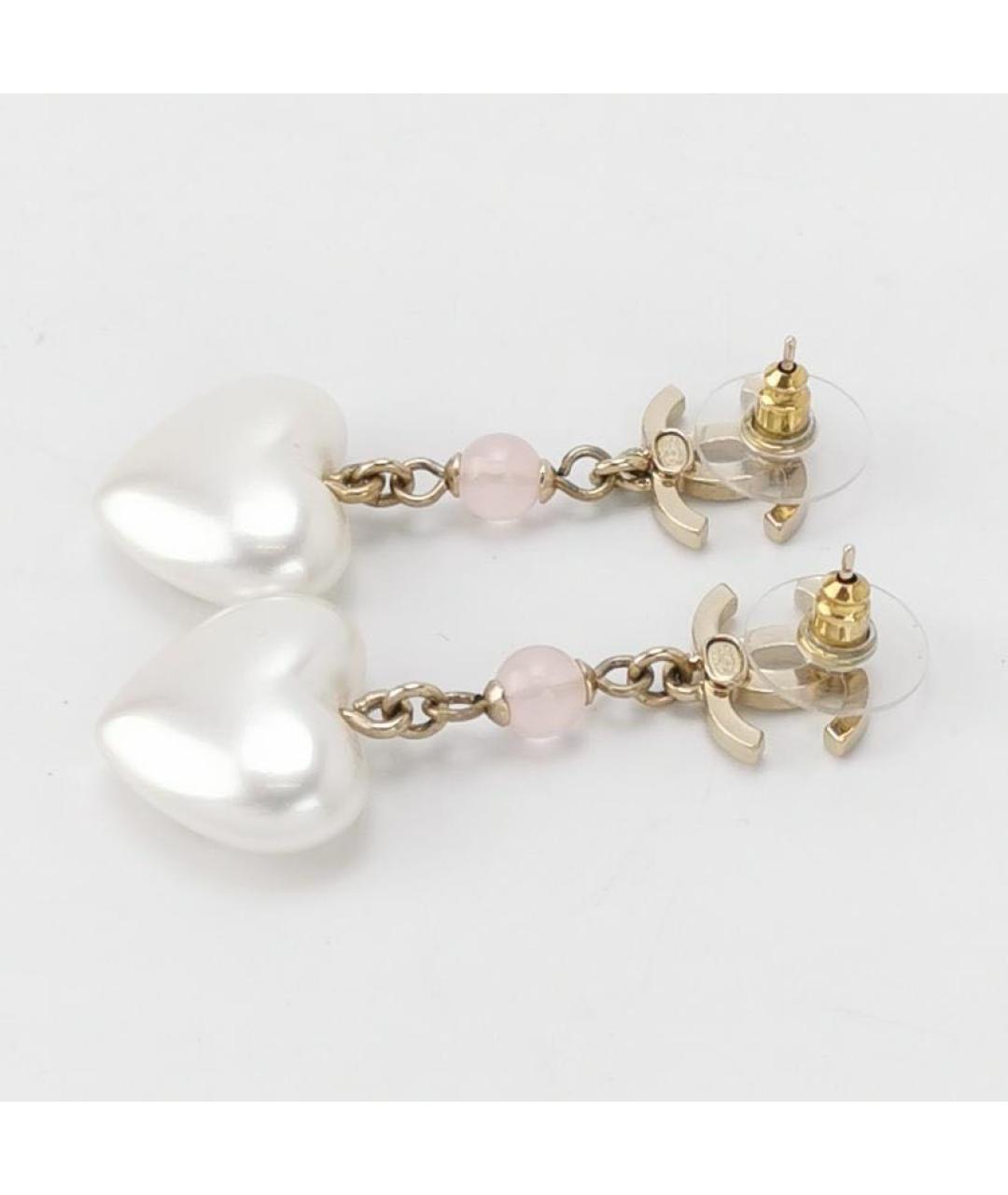 CHANEL Золотые металлические серьги, фото 3