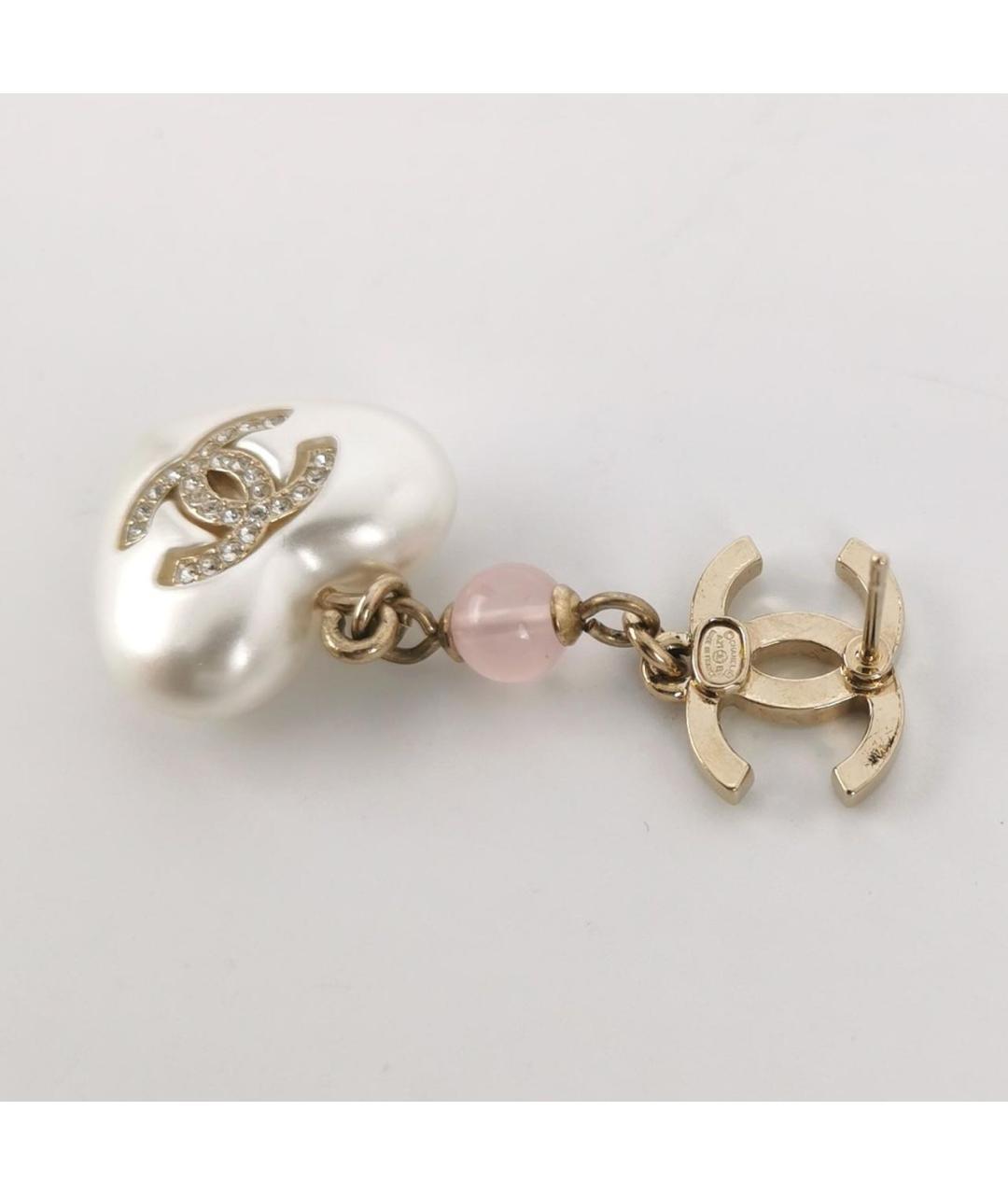 CHANEL Золотые металлические серьги, фото 4