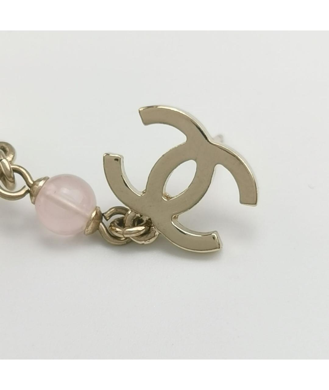 CHANEL Золотые металлические серьги, фото 6