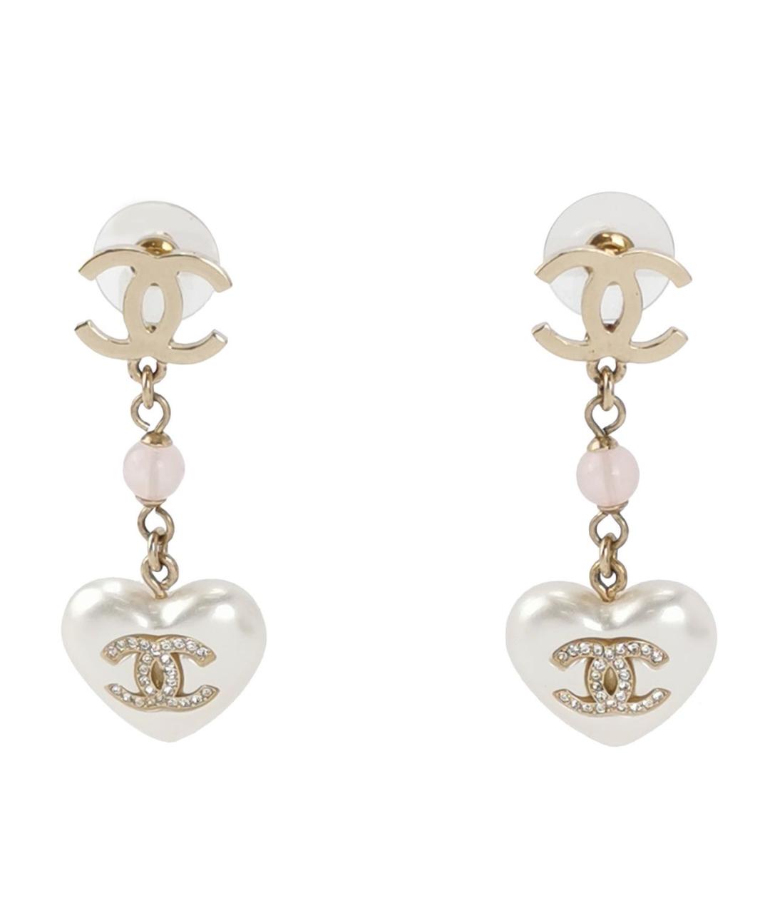 CHANEL Золотые металлические серьги, фото 1