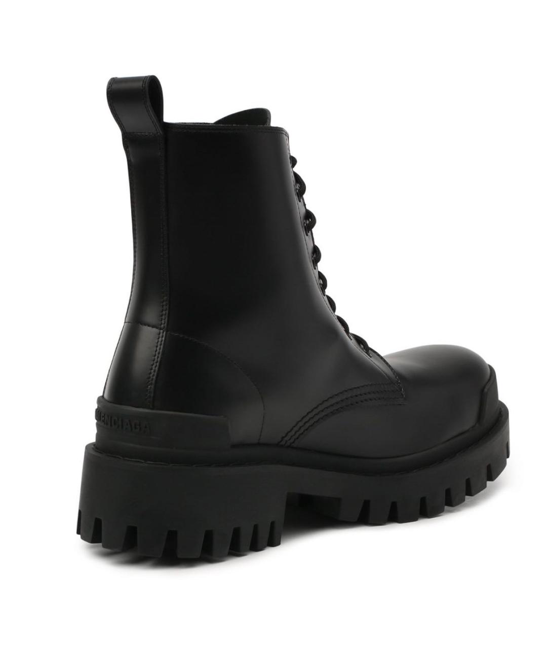 BALENCIAGA Черные кожаные ботинки, фото 3