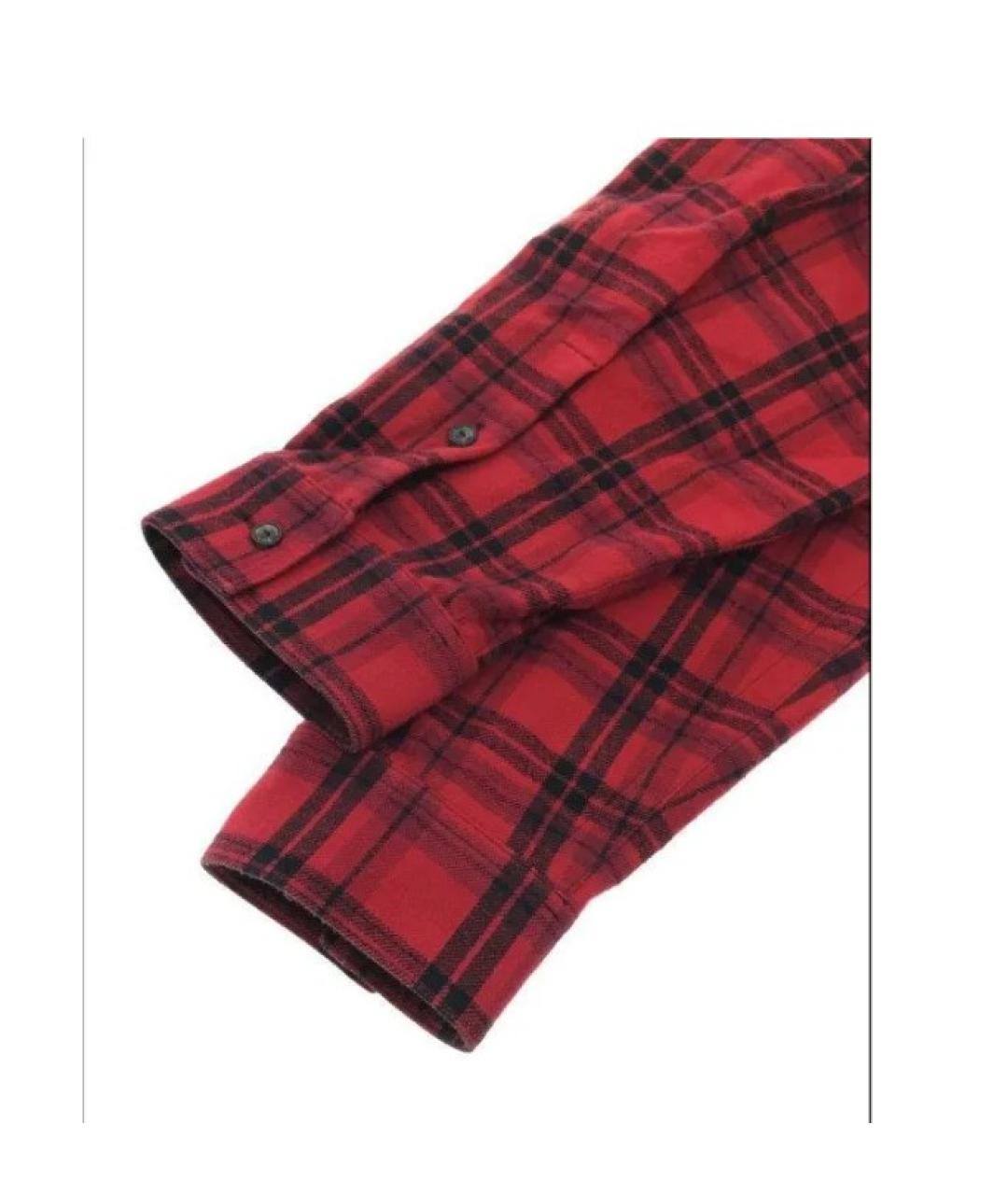 OFF-WHITE Красная хлопко-шерстяная кэжуал рубашка, фото 8