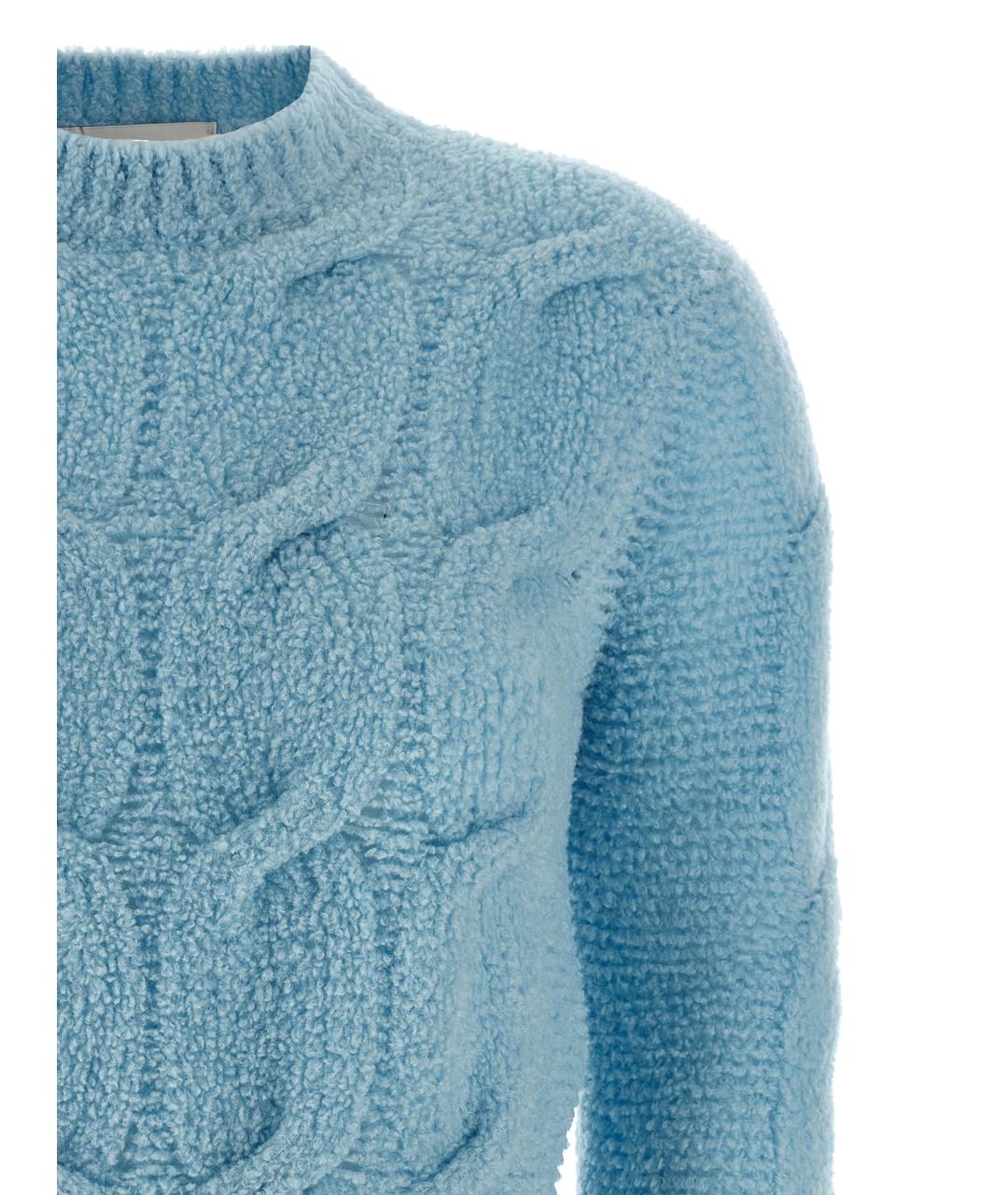 SPORTMAX Голубой шерстяной кардиган, фото 3