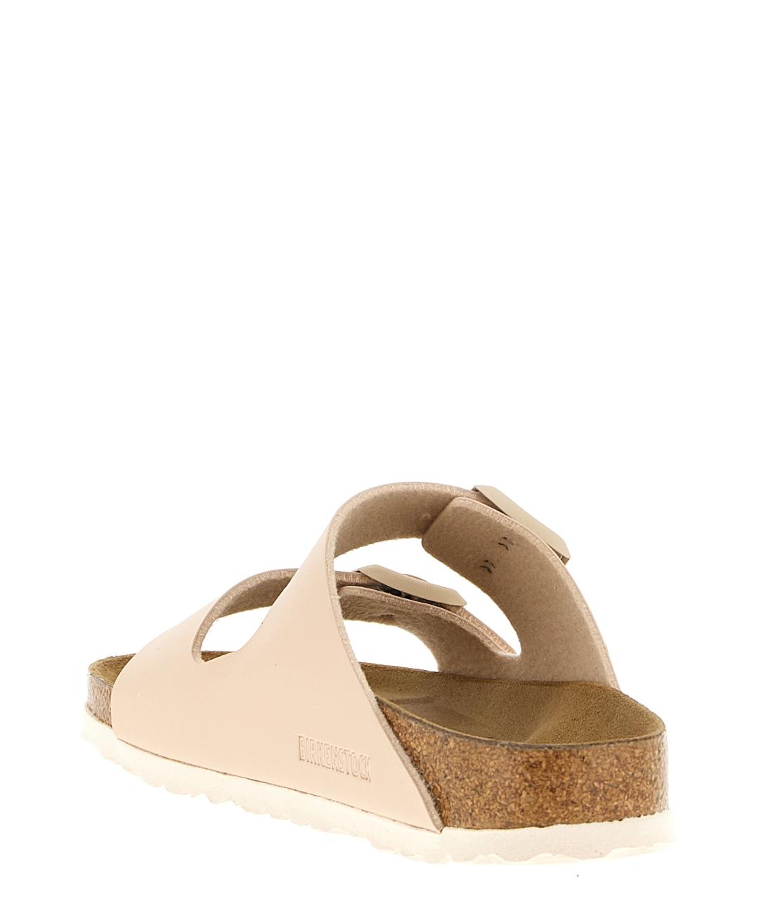 BIRKENSTOCK Бежевые синтетические шлепанцы, фото 3