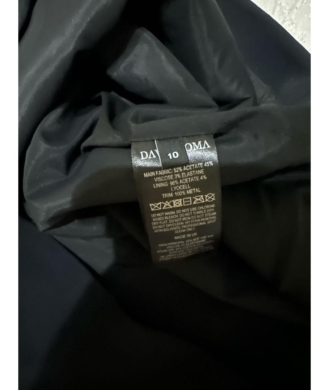 DAVID KOMA Черное ацетатное коктейльное платье, фото 8