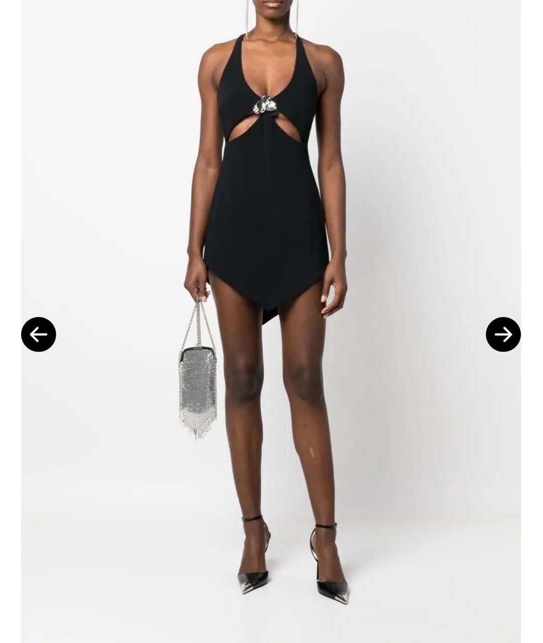 DAVID KOMA Черное ацетатное коктейльное платье, фото 2