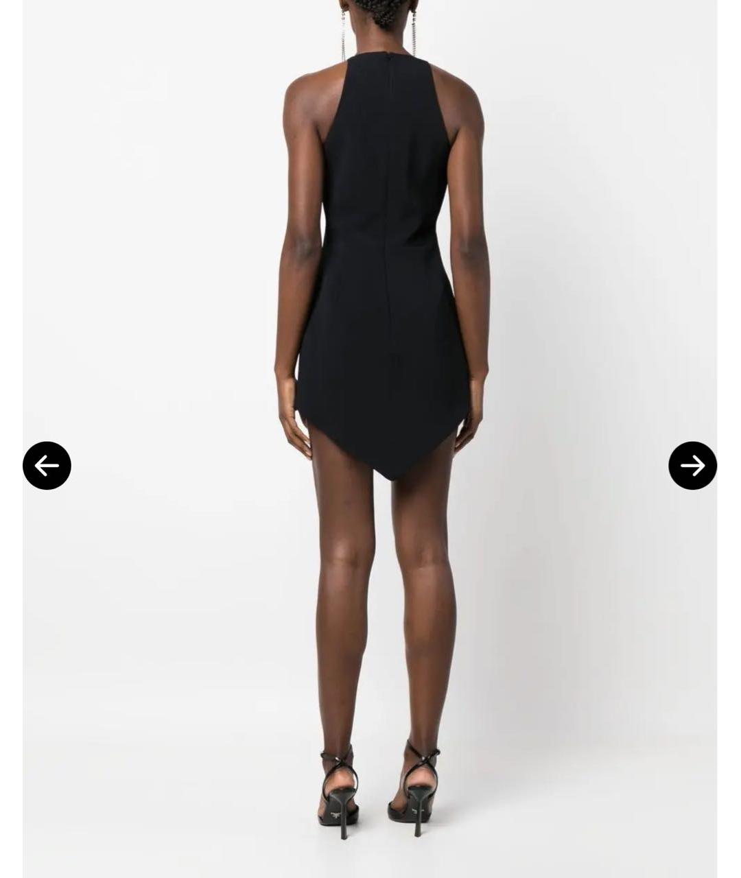 DAVID KOMA Черное ацетатное коктейльное платье, фото 4