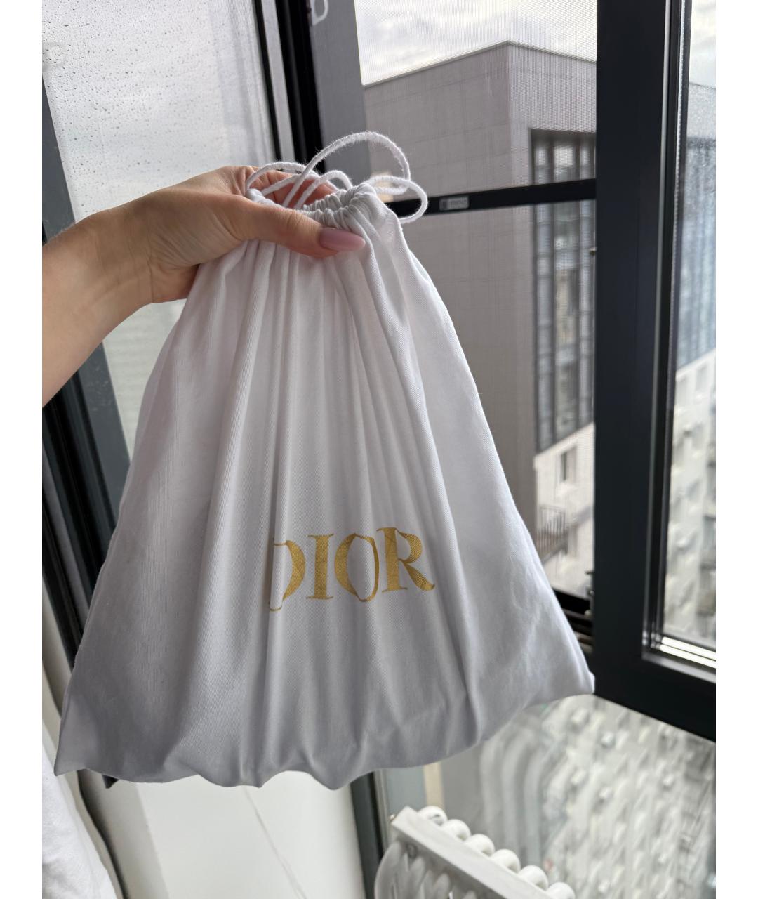 CHRISTIAN DIOR Черная кожаная сумка с короткими ручками, фото 6