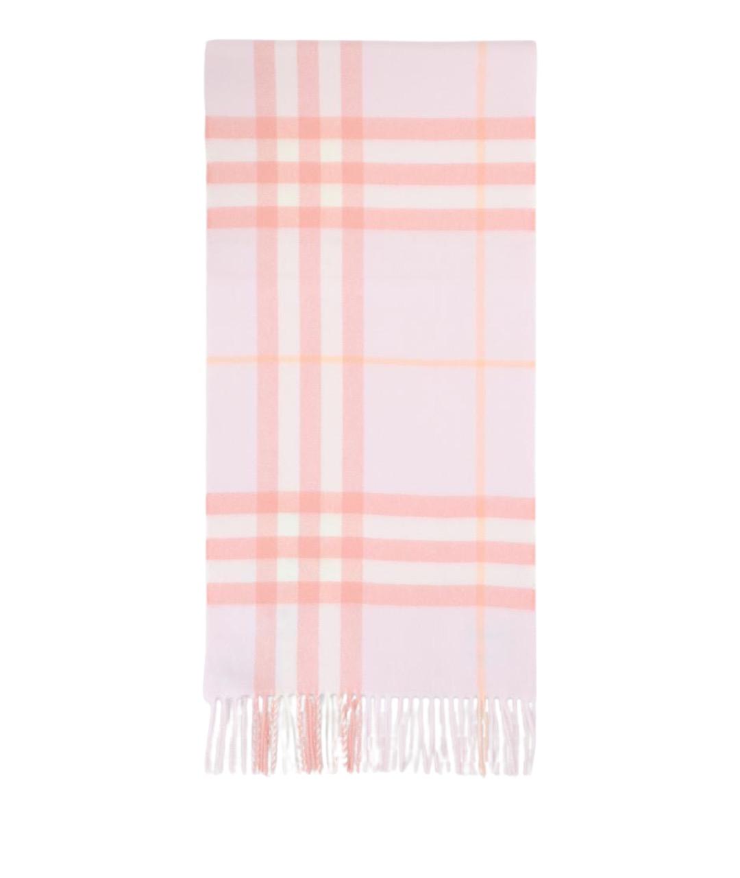 BURBERRY Розовый кашемировый шарф, фото 1
