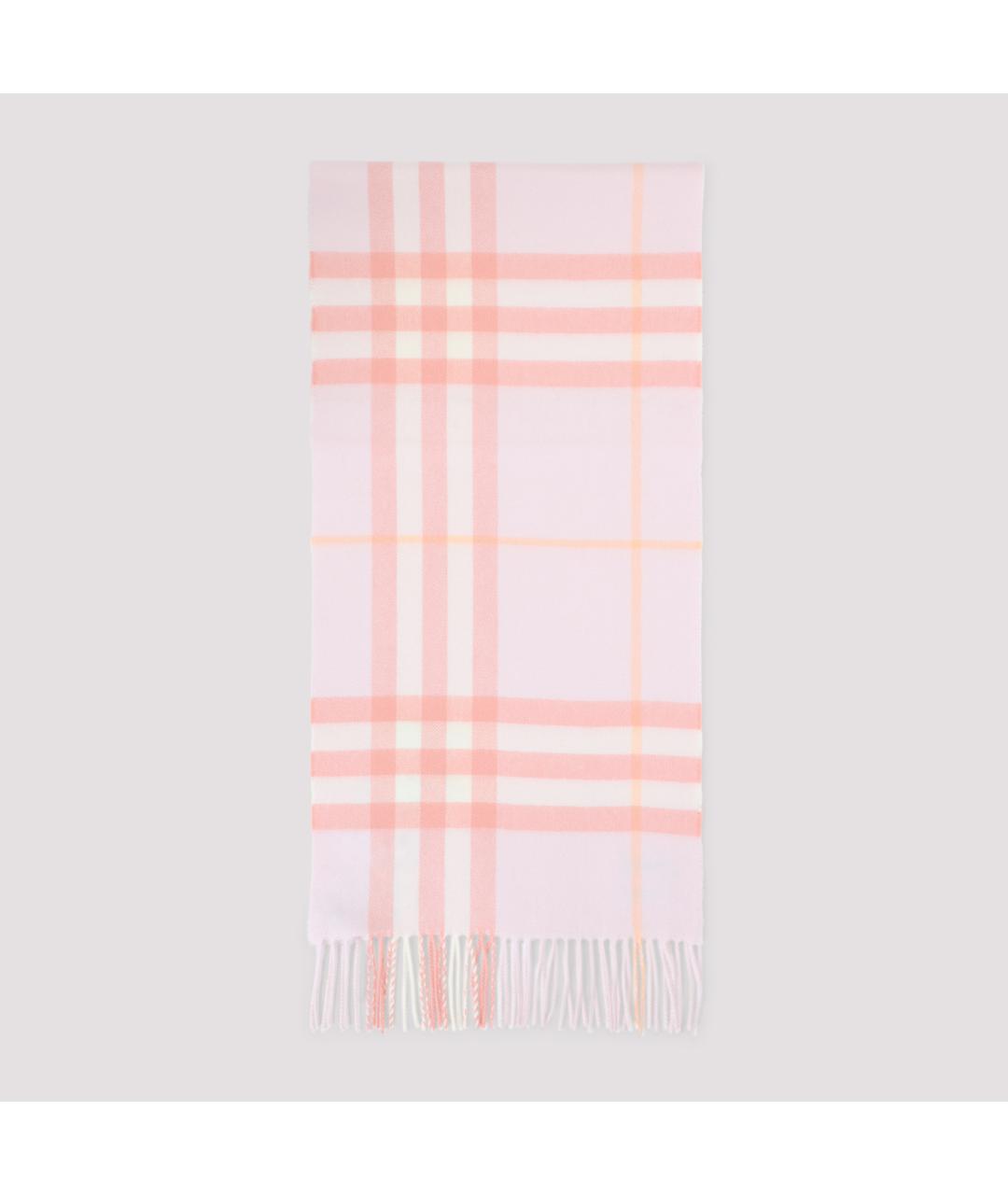 BURBERRY Розовый кашемировый шарф, фото 2