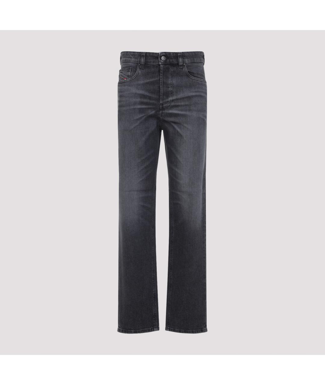 DIESEL Черные хлопковые прямые джинсы, фото 3