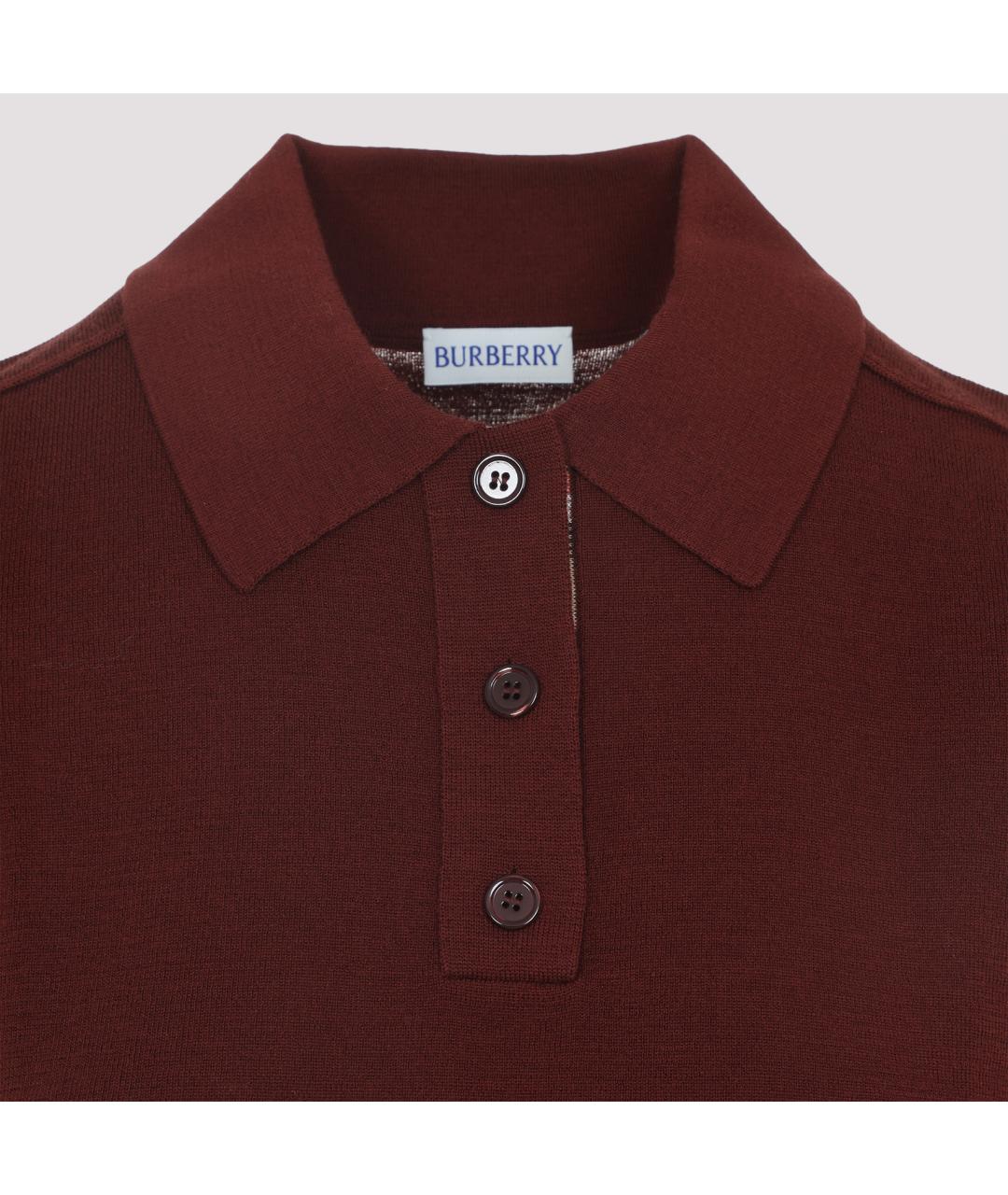 BURBERRY Бордовая шерстяная футболка, фото 3