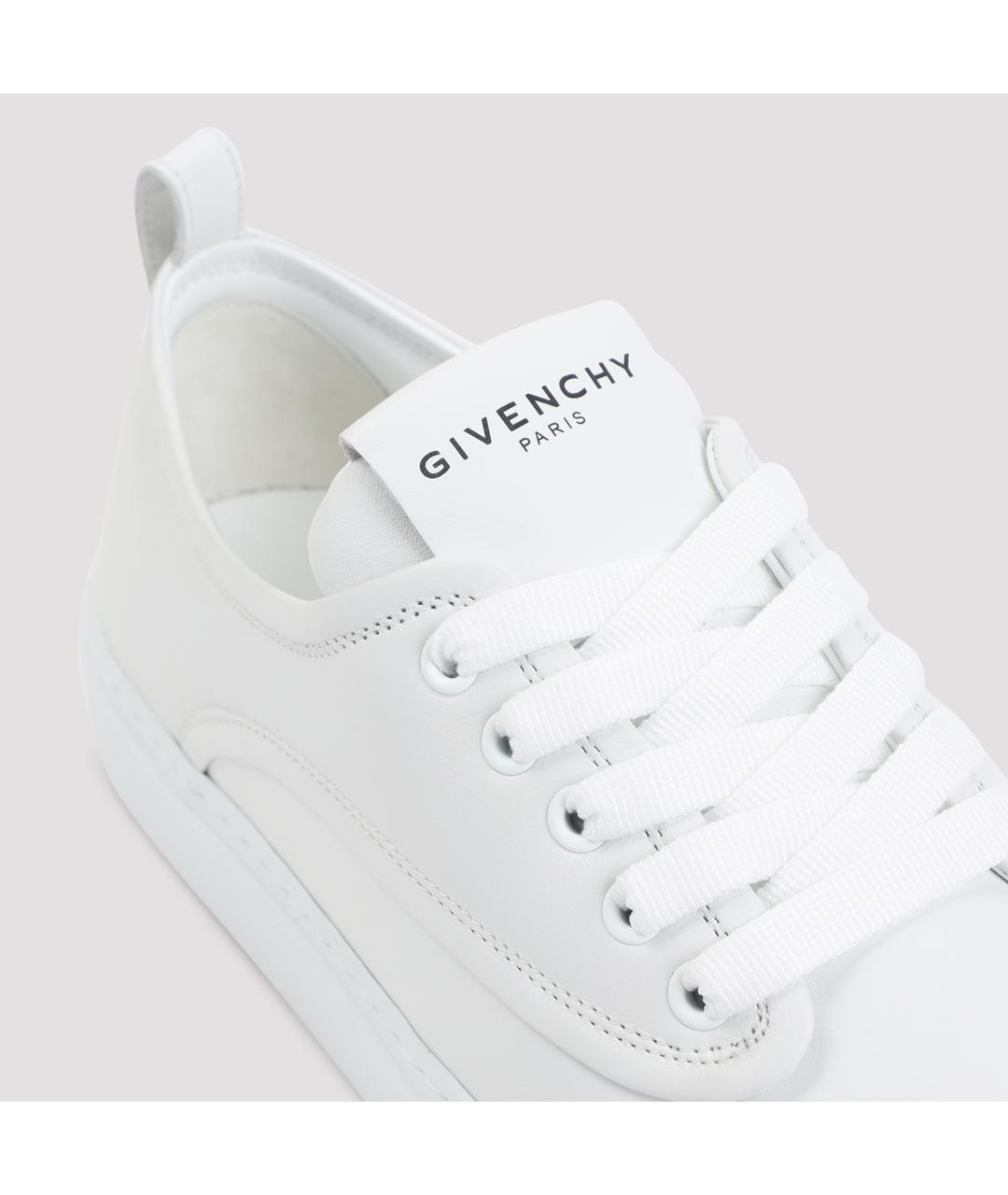 GIVENCHY Белые кожаные низкие кроссовки / кеды, фото 4