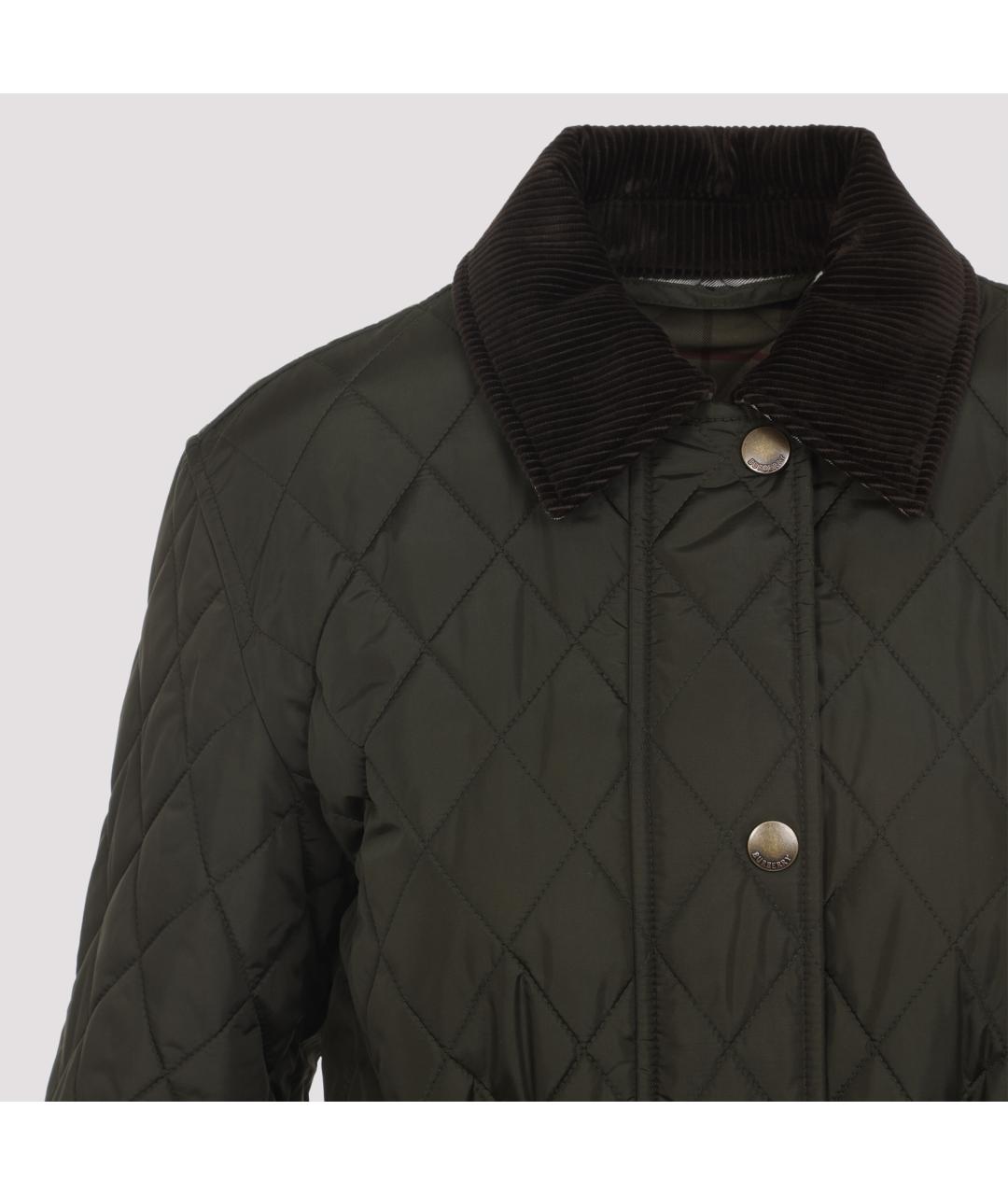 BURBERRY Зеленая полиэстеровая куртка, фото 4