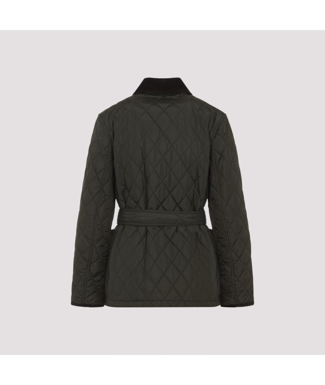 BURBERRY Зеленая полиэстеровая куртка, фото 2