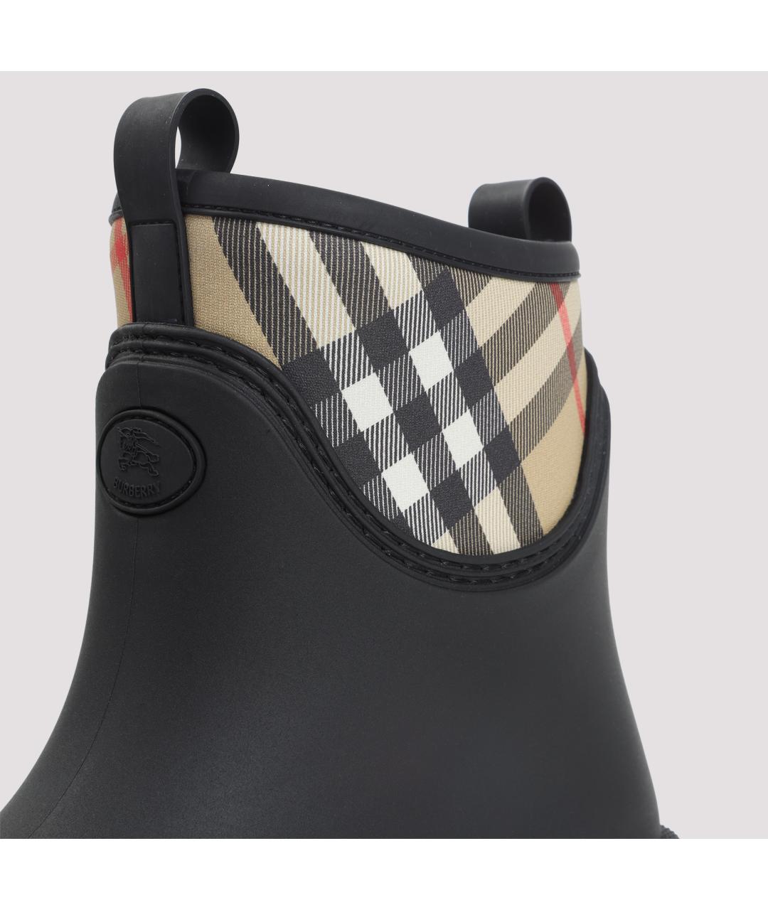 BURBERRY Черные резиновые высокие ботинки, фото 5