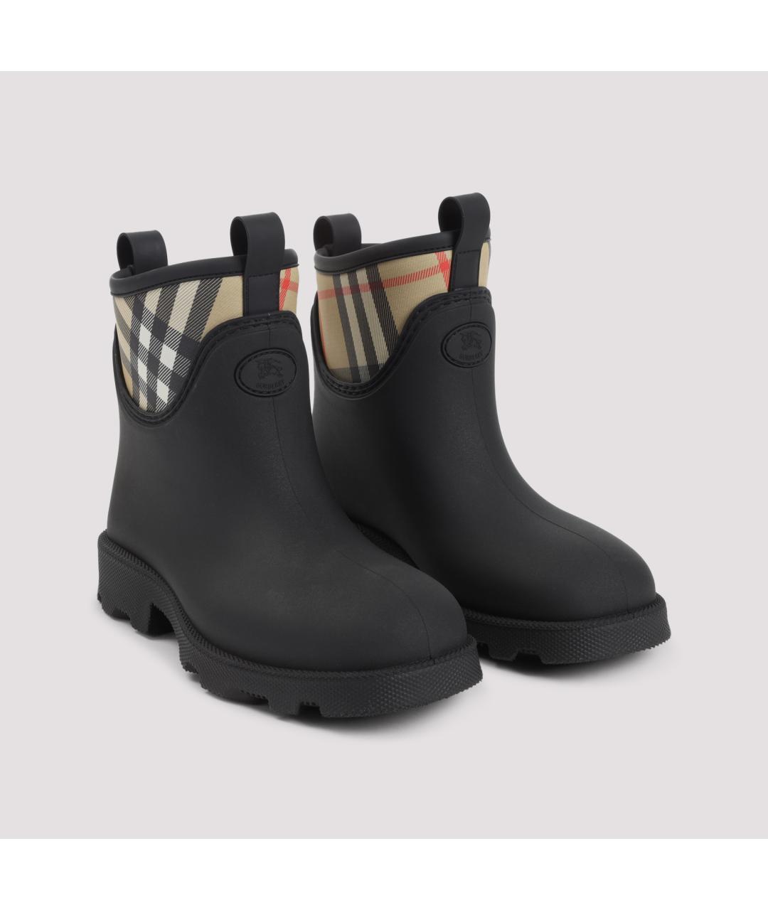 BURBERRY Черные резиновые ботинки, фото 3