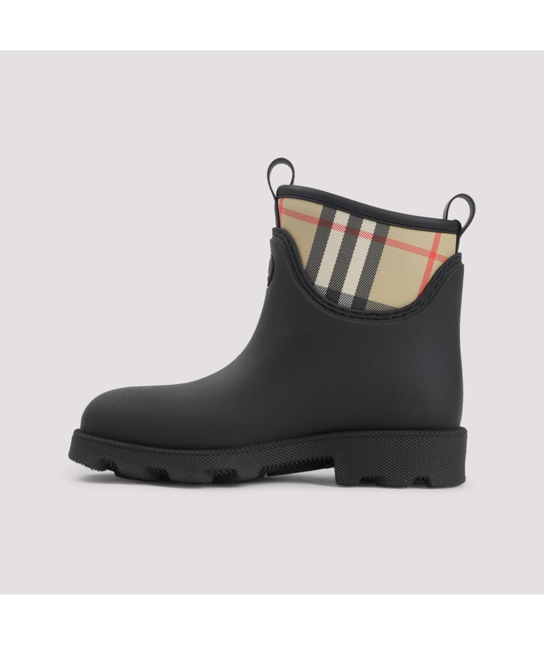 BURBERRY Черные резиновые ботинки, фото 2