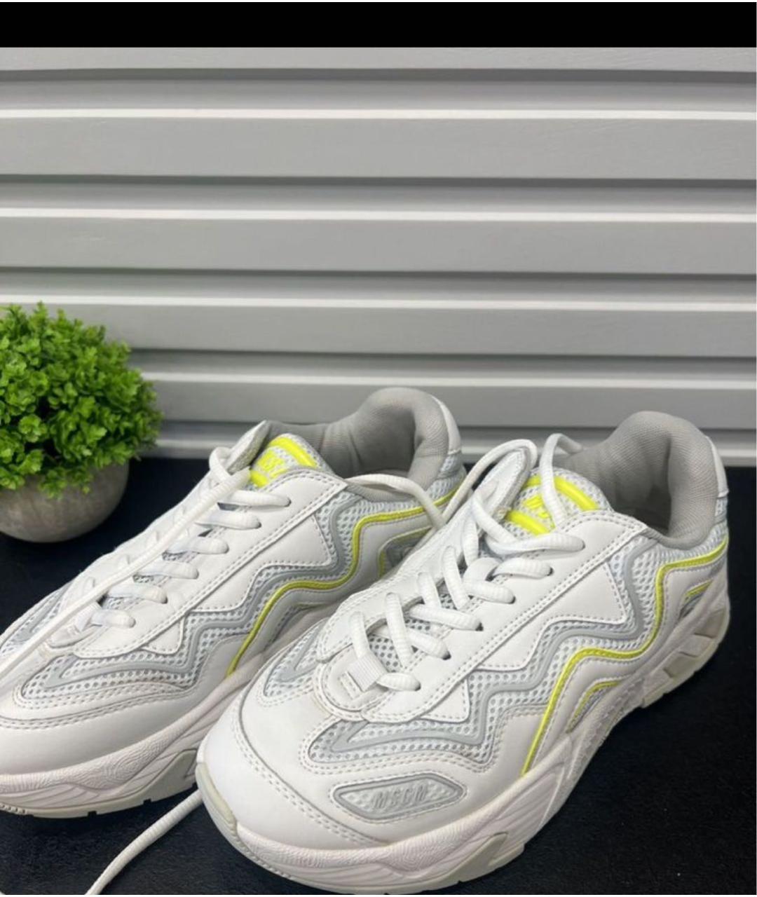 MSGM Белые кроссовки из искусственной кожи, фото 2