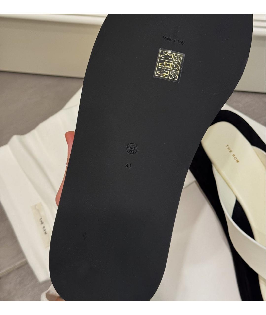 THE ROW Белые кожаные шлепанцы, фото 6