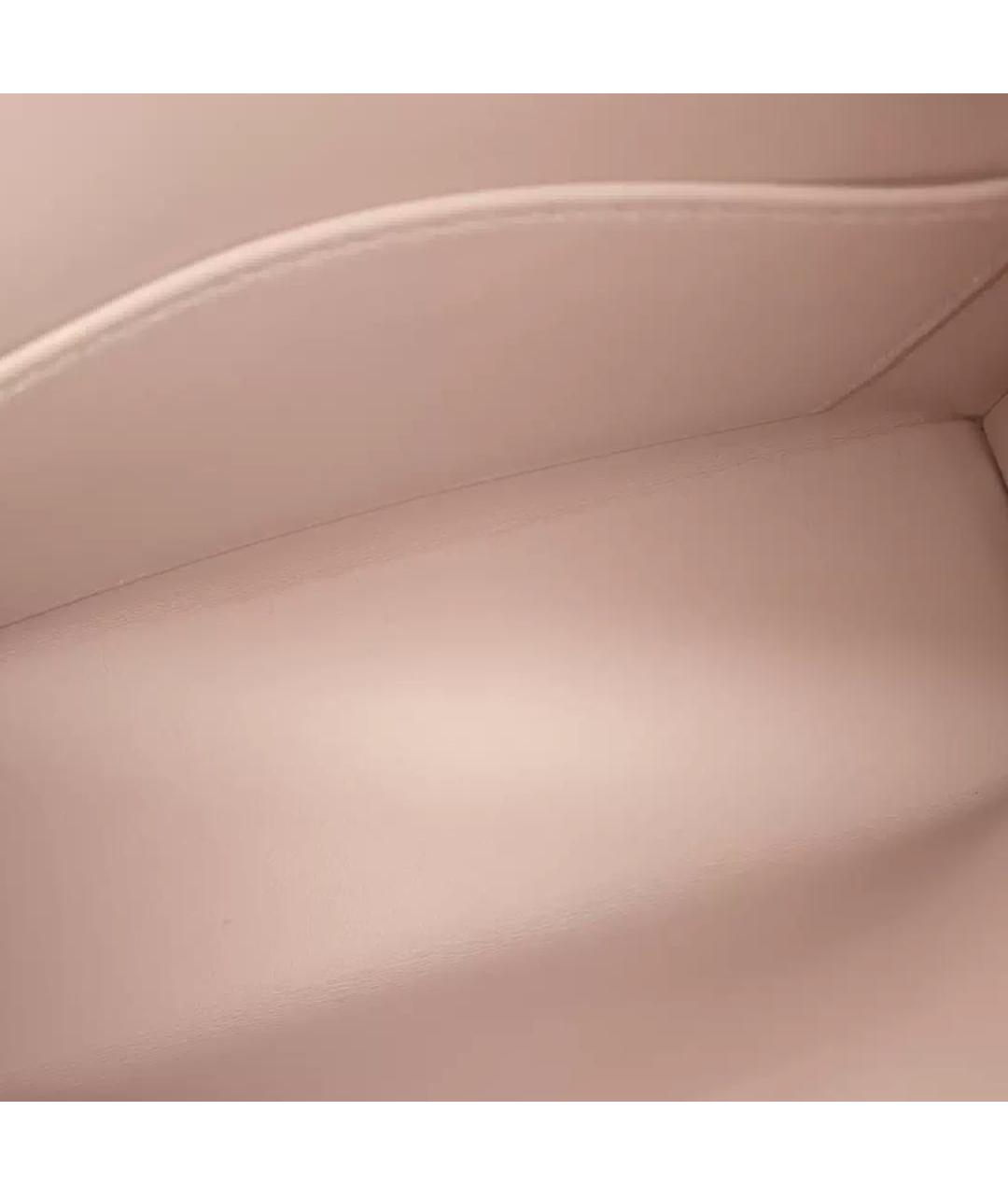 HERMES Белая кожаная сумка с короткими ручками, фото 6