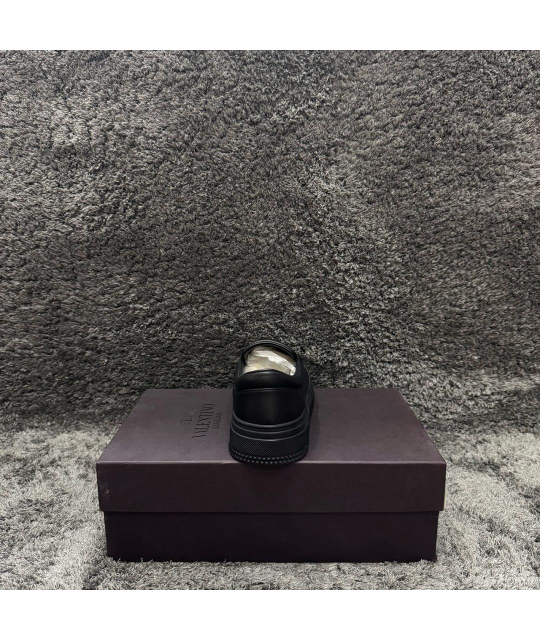 VALENTINO Черные кожаные слипоны, фото 4