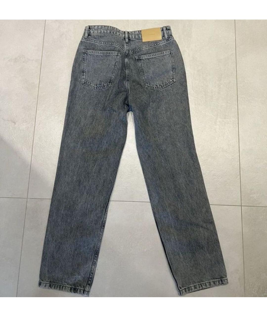 12 STOREEZ Антрацитовые хлопковые прямые джинсы, фото 2