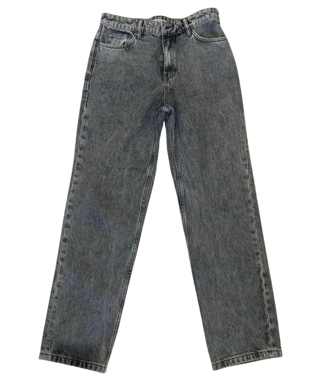 12 STOREEZ Антрацитовые хлопковые прямые джинсы, фото 1
