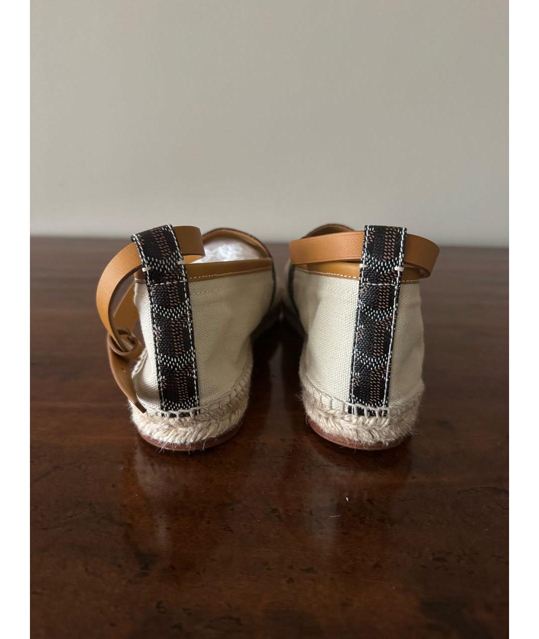 GOYARD Бежевые текстильные эспадрильи, фото 3