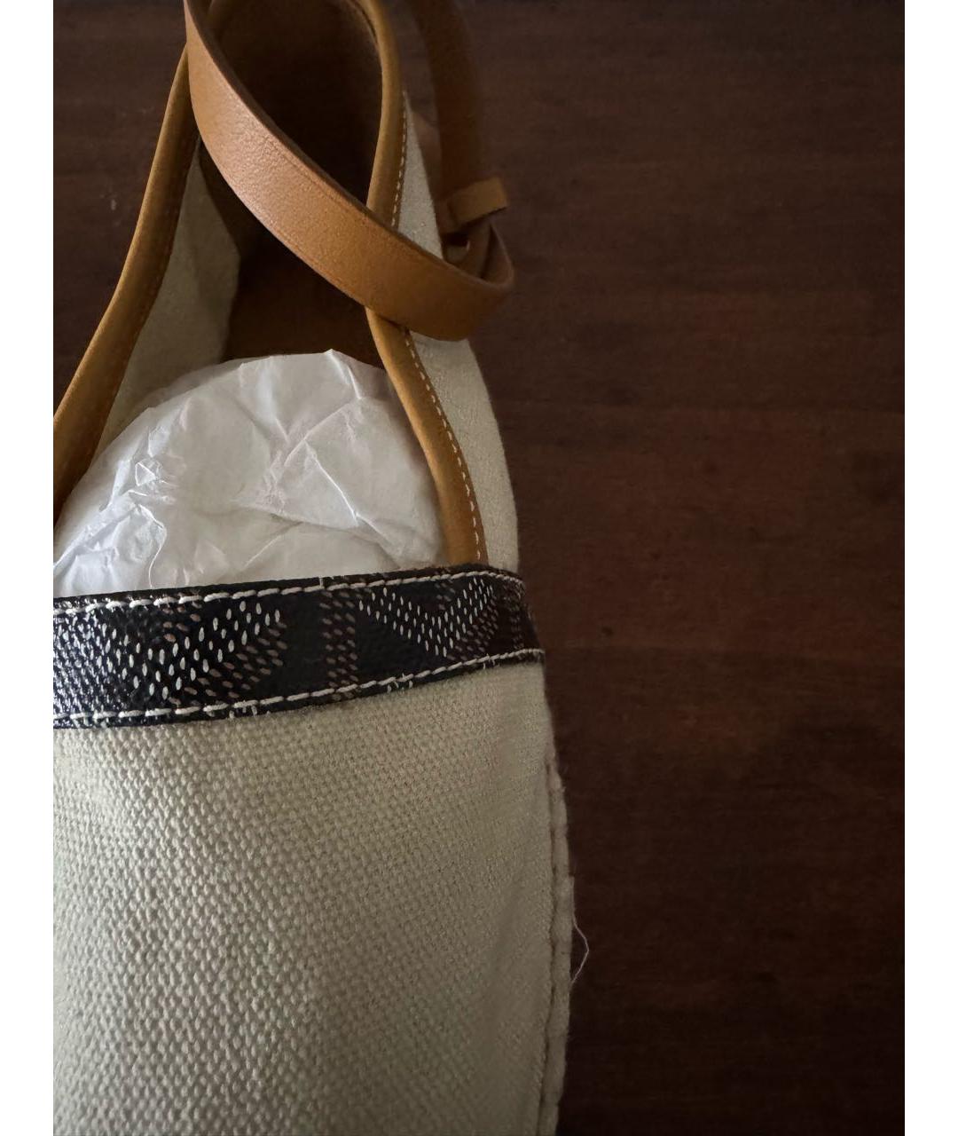 GOYARD Бежевые текстильные эспадрильи, фото 8
