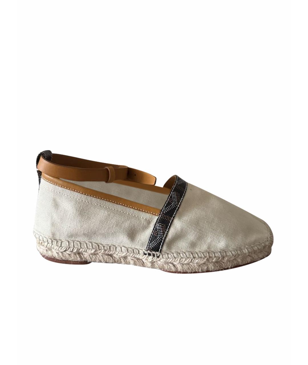 GOYARD Бежевые текстильные эспадрильи, фото 1