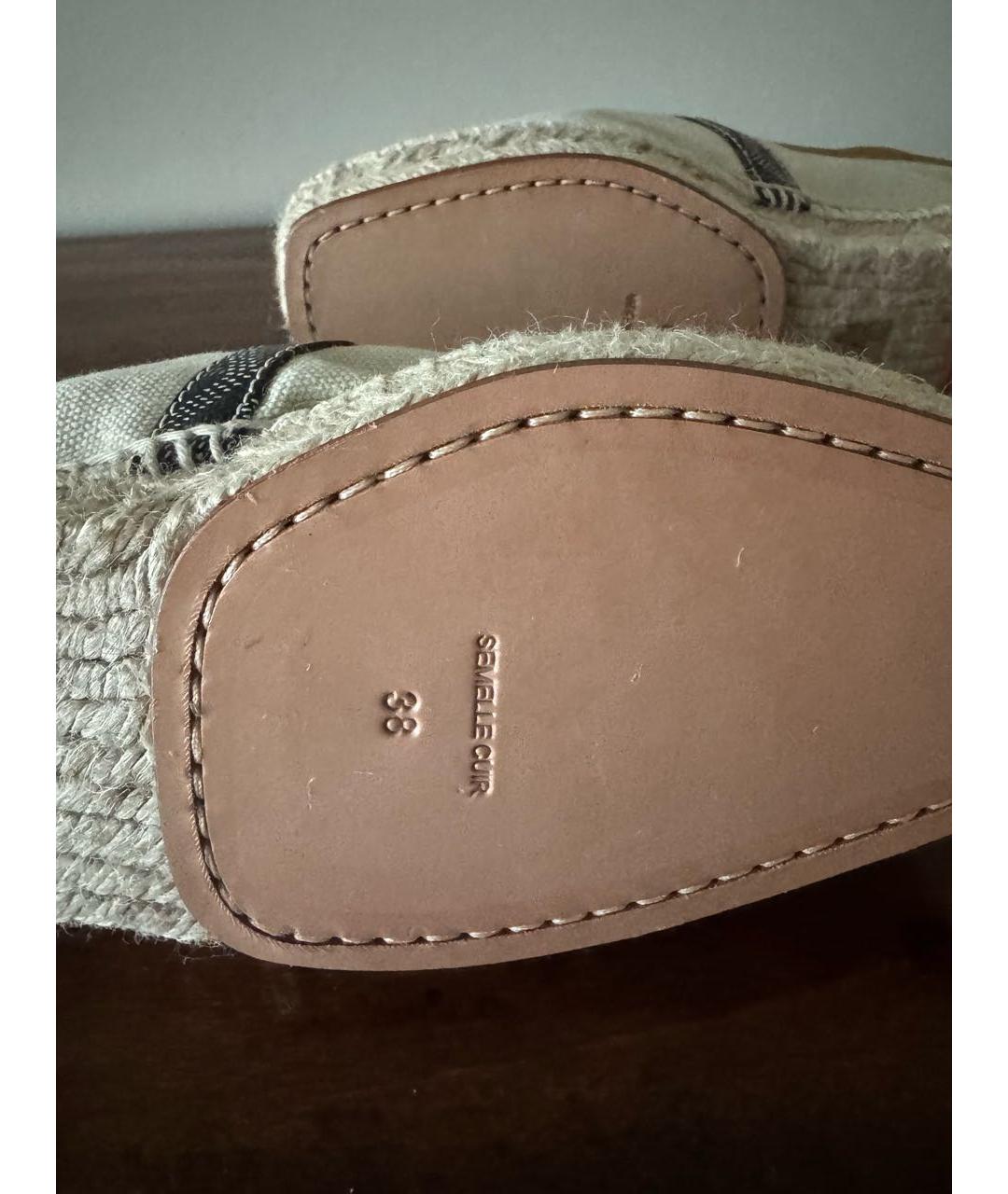 GOYARD Бежевые текстильные эспадрильи, фото 5