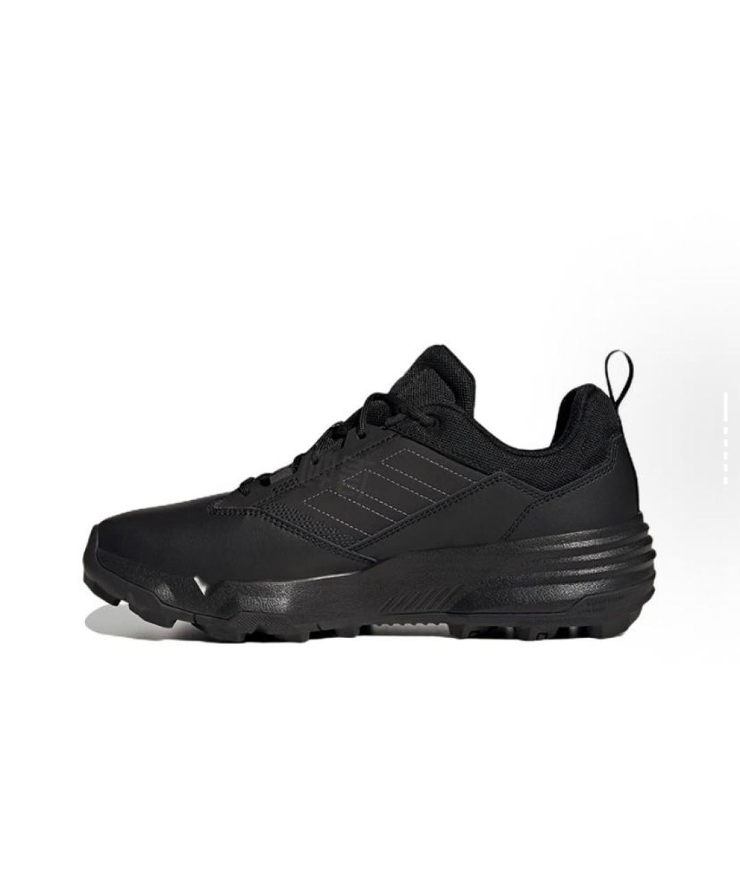 ADIDAS Черные кожаные кроссовки, фото 2