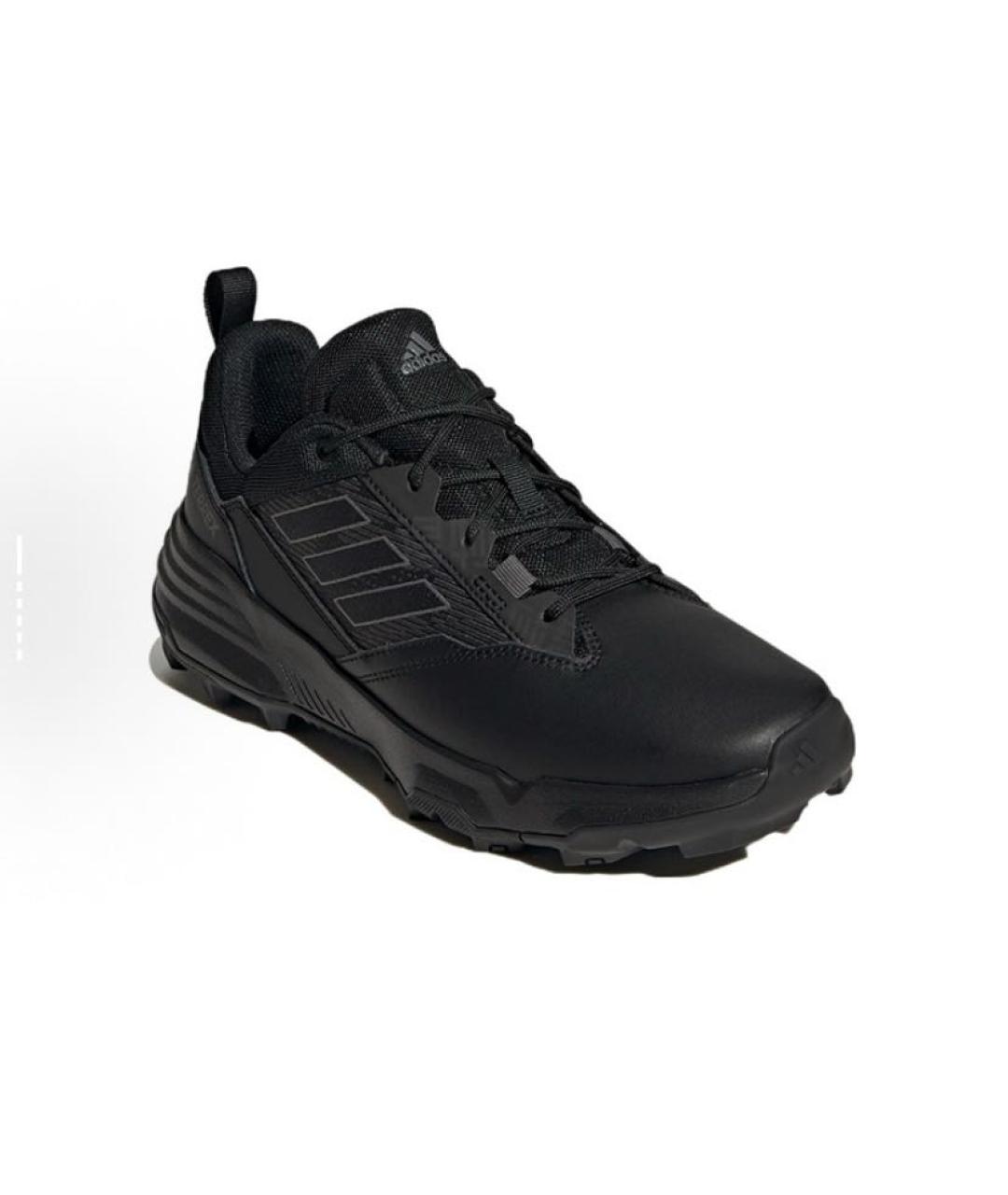 ADIDAS Черные кожаные кроссовки, фото 3