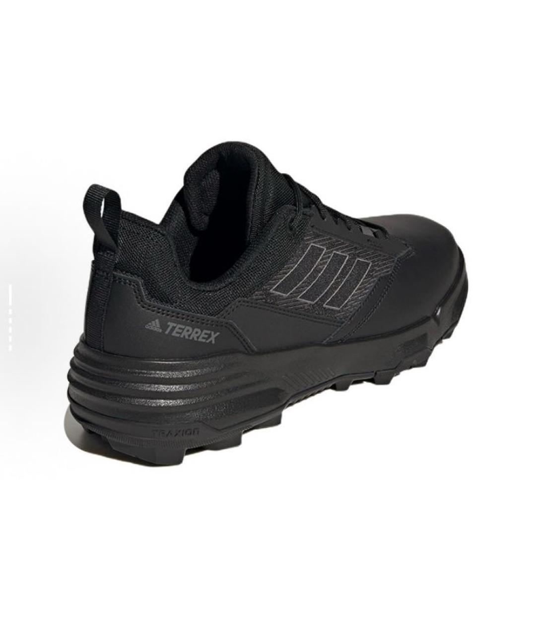 ADIDAS Черные кожаные кроссовки, фото 4