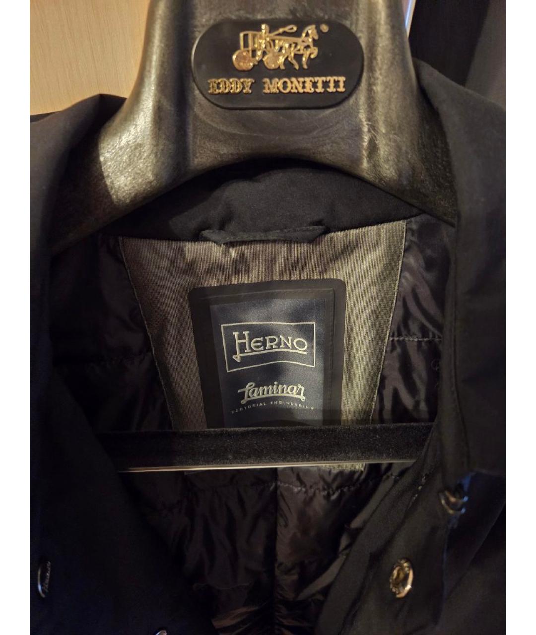 HERNO Черная куртка, фото 3