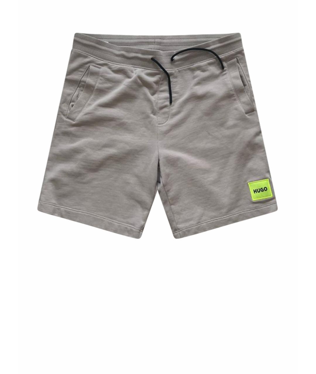 HUGO Бежевые хлопковые шорты, фото 1
