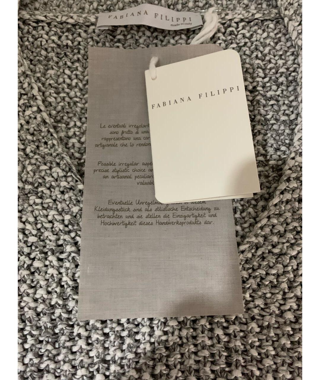 FABIANA FILIPPI Серый вискозный джемпер / свитер, фото 3