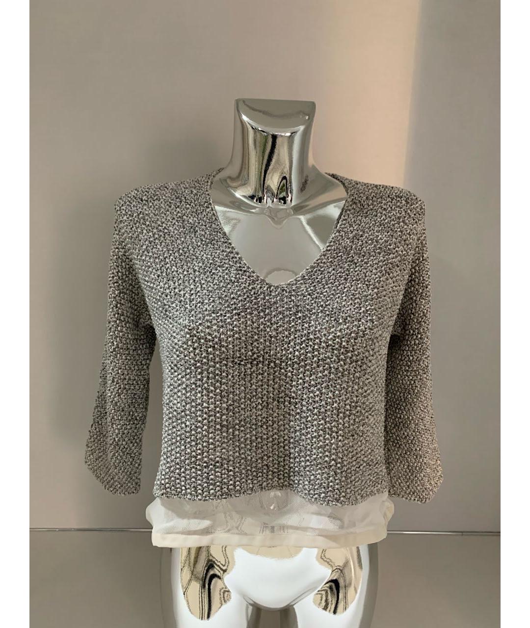 FABIANA FILIPPI Серый вискозный джемпер / свитер, фото 5